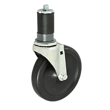 FMP 120-1130 Standard-Duty 5" Stem Caster Black polyolefin wheel and hub FMP 120-1130 Standard-Duty 5" Stem Caster Black polyolefin wheel and hub