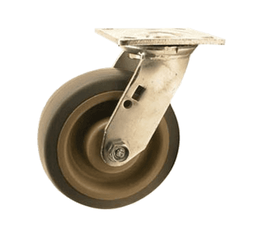 FMP 120-1150 Heavy-Duty 6" Plate Caster Gray polyurethane wheel with plastic hub FMP 120-1150 Heavy-Duty 6" Plate Caster Gray polyurethane wheel with plastic hub