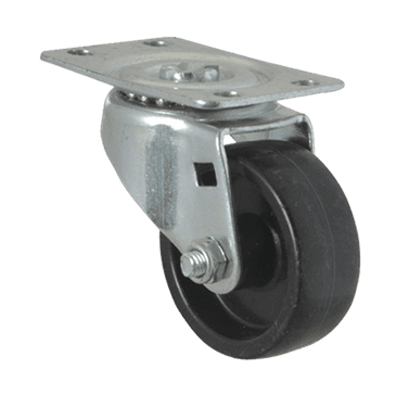 FMP 120-1172 Swivel Dolly 2" Plate Caster Black polyolefin wheel and hub FMP 120-1172 Swivel Dolly 2" Plate Caster Black polyolefin wheel and hub