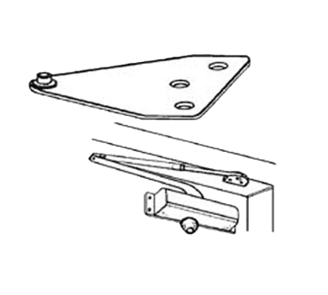 FMP 134-1008 Hydraulic Door Closer Parallel Arm Bracket Aluminum finish FMP 134-1008 Hydraulic Door Closer Parallel Arm Bracket Aluminum finish