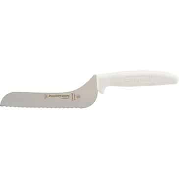 FMP 137-1545 Sani-Safe Scalloped Offset Slicer by Dexter 7" white handle FMP 137-1545 Sani-Safe Scalloped Offset Slicer by Dexter 7" white handle