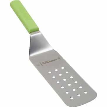 FMP 137-1566 Sani-Safe Perforated Turner by Dexter 8" x 3" blade green handle FMP 137-1566 Sani-Safe Perforated Turner by Dexter 8" x 3" blade green handle