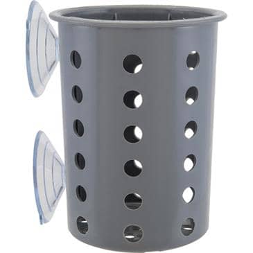FMP 137-1673 Flatware Cylinder by Steril-Sil Gray designed to fit a 4" diameter cutout FMP 137-1673 Flatware Cylinder by Steril-Sil Gray designed to fit a 4" diameter cutout