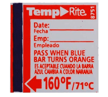 FMP 138-1259 Dishwasher Temperature Label by Taylor 160*F target temperature FMP 138-1259 Dishwasher Temperature Label by Taylor 160*F target temperature