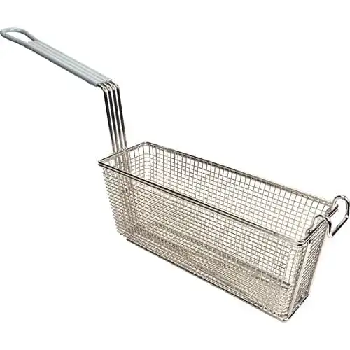 FMP 169-1054 Fryer Basket with Vinyl-Coated Handle 13-1/4" L x 4-1/4" W 5-1/2" HFront hook