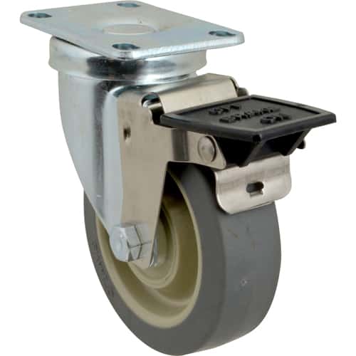 FMP 205-1124 4" Swivel Plate Caster with Brake