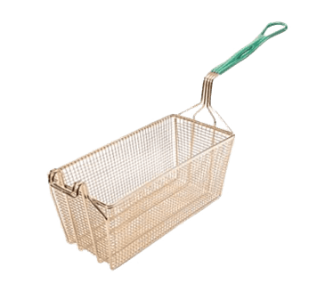 FMP 225-1070 E-Z Grip Plus Fryer Basket with Vinyl-Coated Handle 13-1/4" L x 6-1/2" W x 6" HDouble front hook FMP 225-1070 E-Z Grip Plus Fryer Basket with Vinyl-Coated Handle 13-1/4" L x 6-1/2" W x 6" HDouble front hook