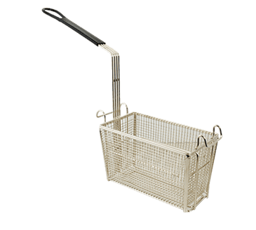 FMP 227-1226 Short Fryer Basket with Vinyl-Coated Handle Includes front and rear hooks FMP 227-1226 Short Fryer Basket with Vinyl-Coated Handle Includes front and rear hooks