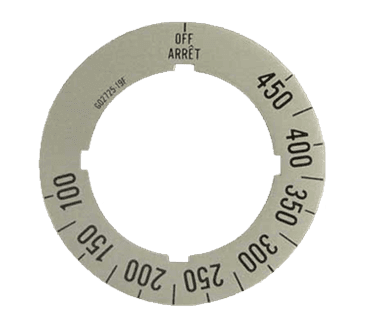 FMP 240-1038 Dial Insert 100* to 450*F temperature range FMP 240-1038 Dial Insert 100* to 450*F temperature range