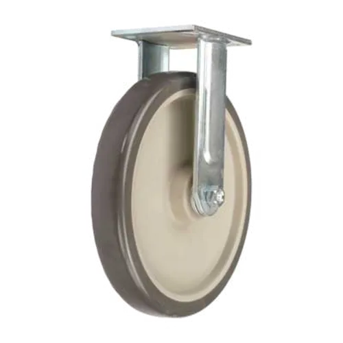 Forbes Industries 1666-R 10" solid grey non-marking wheel & zinc plated