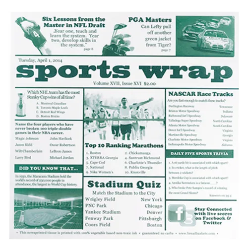 G.E.T. Enterprises G.E.T. Enterprises 4-TG1080 Food-Safe Sports Newsprint Liner