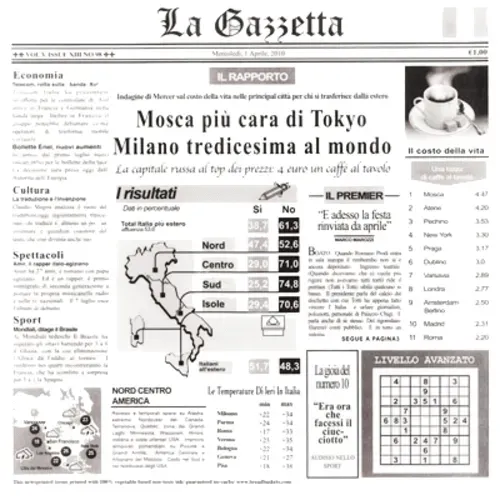 G.E.T. Enterprises G.E.T. Enterprises 4-TI1808 Food-Safe Italian Newsprint Liner