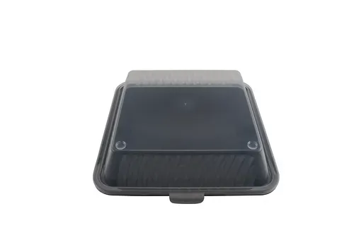 G.E.T. Enterprises G.E.T. Enterprises EC-10-2X-BK/CL Carry Take Out Container, Plastic