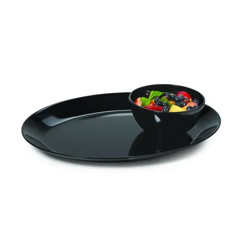 G.E.T. Enterprises G.E.T. Enterprises OP-1411-BK Settlement™ Dinner/Appetizer Plate