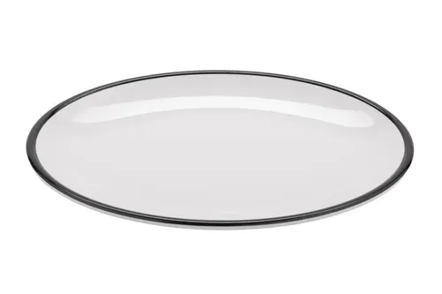 G.E.T. Enterprises G.E.T. Enterprises OP-960-W/BK Settlement Bistro™ Enamelware Dinner Plate