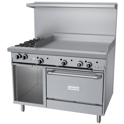 Garland US Range Garland US Range
G48-2G36CS
Restaurant Gas Range,
48" W
with
and Controls,
-