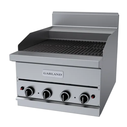 Garland US Range Garland US Range Garland/US Range GF24-BRL 24" Gas Countertop Medium Duty Lava Rocks Charbroiler with Manual Control - 60,000 BTU