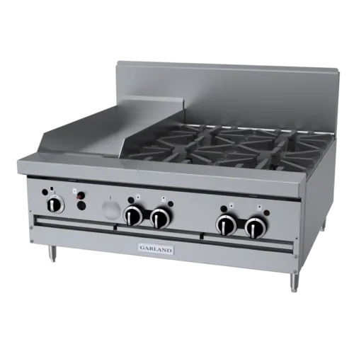 Garland US Range Garland/US Range GF36-4G12T Restaurant Gas Range, with 4 Burners (1) 12" Griddle and Modular Base - 122,000 BTU
