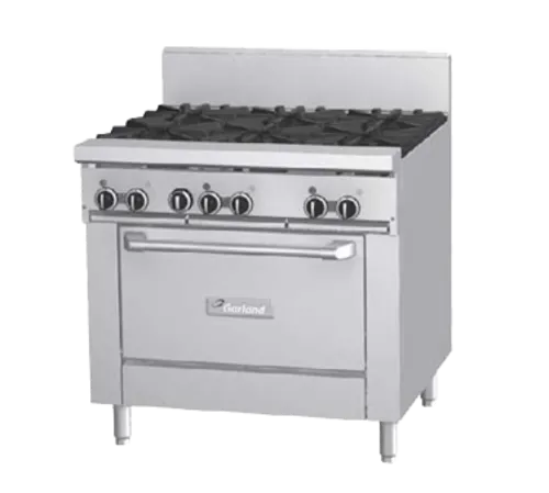 Garland US Range Garland/US Range GF36-6T Restaurant Gas Range, with 6 Burners Burners and Modular Base - 156,000 BTU