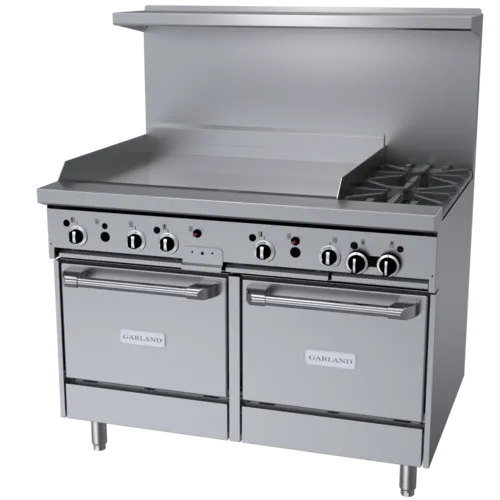 Garland US Range Garland/US Range GF48-2G36LL Restaurant Gas Range, 48" W with 2 (2) Space Saver Ovens (1) 36" Griddle and Manual Controls, - 170,000 BTU