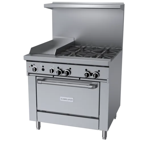 Garland US Range Garland US Range
GFE36-4G12C
Restaurant Gas Range,
with 

and 
-