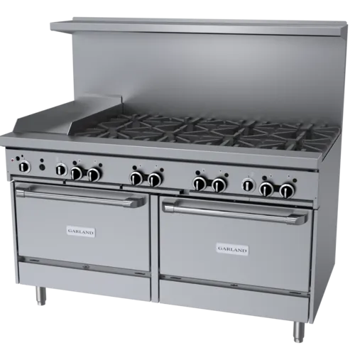 Garland US Range Garland US Range
GFE60-8G12CR
Restaurant Gas Range, 60" W
with
and
-