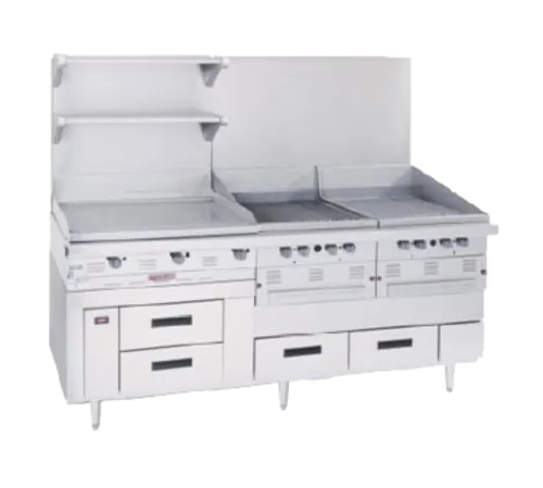 Garland US Range Garland US Range GN17C80 Arctic Fire 80" 4 Drawer Refrigerated Chef Base with Marine Edge Top 