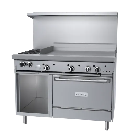 Garland US Range Garland US Range
U48-2G36CS
Restaurant Gas Range,
48" W
with
and Controls,
-