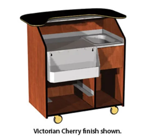 Geneva 68400 40 lb. Ice Bin 7-Bottle Removable Speed Rail Portable Bar