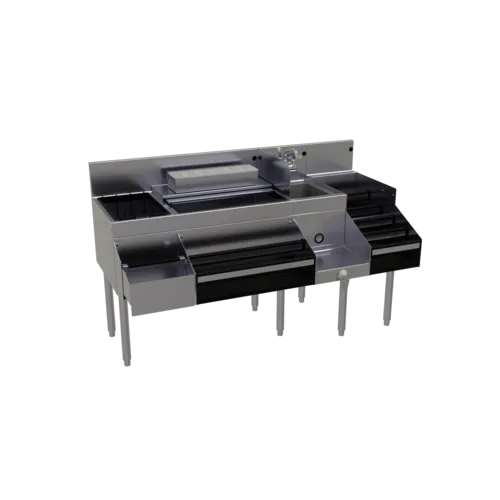 Glastender Glastender ALL-60A-CP10 All-In-One Underbar Ice Bin/Cocktail Station