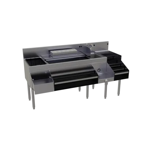 Glastender Glastender ALL-66A-CP10 All-In-One Underbar Ice Bin/Cocktail Station