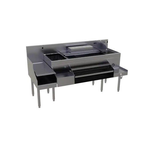 Glastender Glastender ALL-66B-CP10 All-In-One Underbar Ice Bin/Cocktail Station