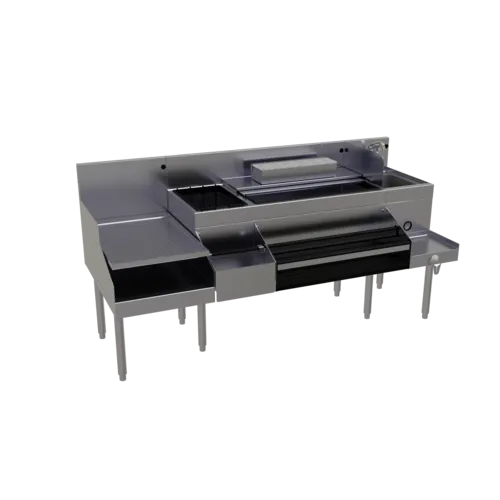 Glastender Glastender ALL-72B-CP10 All-In-One Underbar Ice Bin/Cocktail Station