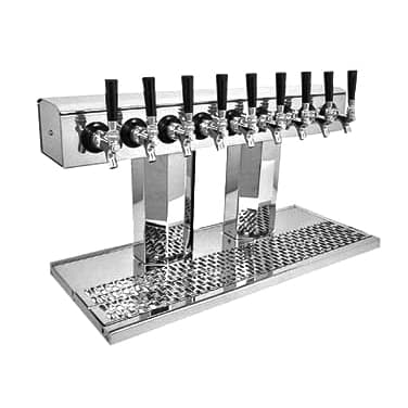 Glastender Bt-4-mf 4-faucet Mirror Finish Air Cooled Tee Tower for sale online