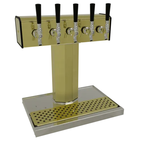 Glastender BT-5-PB Tee Draft Dispensing Tower