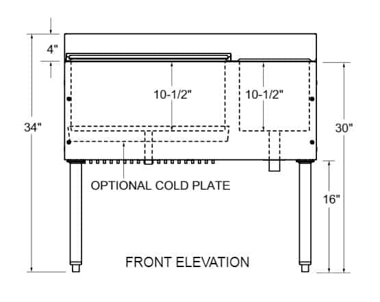 Glastender C-CBA-36R CHOICE Underbar Combo Ice Bin/Cocktail Unit, Stainless Steel, 36"W x 19"D with 6-Bottle Storage and 67 lbs. Ice Capacity Glastender C-CBA-36R CHOICE Underbar Combo Ice Bin/Cocktail Unit, Stainless Steel, 36"W x 19"D with 6-Bottle Storage and 67 lbs. Ice Capacity