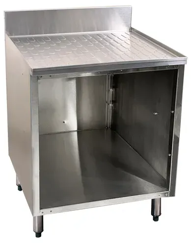 Glastender C-DBCA-30-LD Underbar Drainboard, 30"W x 19"D - Open Front Cabinet Base