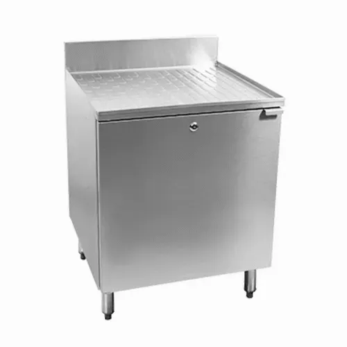 Glastender C-DBCB-12 Underbar Drainboard, 12"W x 24"D - Cabinet Base with Hinged Door
