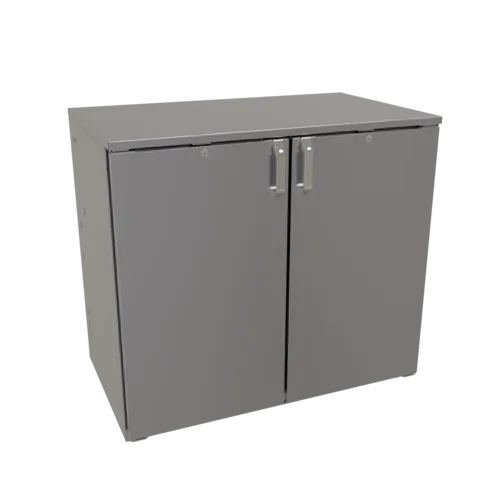 Glastender C1RB40 Silver 1 Solid Door Refrigerated Back Bar Storage Cabinet, 120 Volts