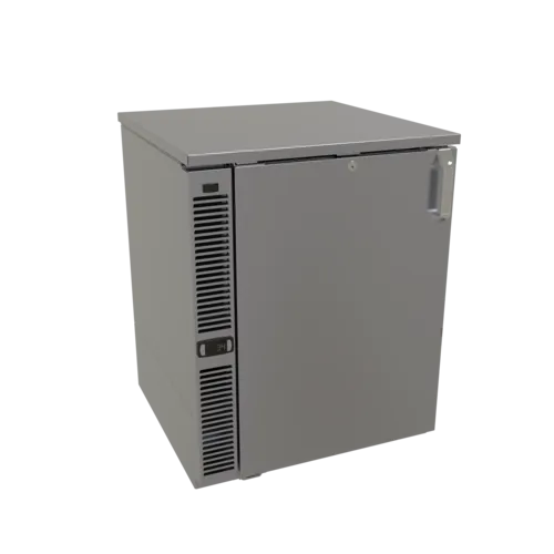 Glastender C1SL24 Black 2 Solid Door Refrigerated Back Bar Storage Cabinet, 120 Volts