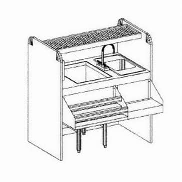 Glastender CS-42X26-CCW Assembly Ice Bin/Cocktail Station Glastender CS-42X26-CCW Assembly Ice Bin/Cocktail Station
