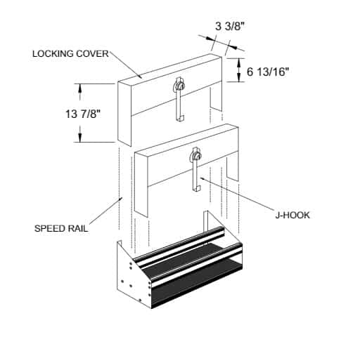 Glastender DSRC-22 Speed Rail Locking Cover Glastender DSRC-22 Speed Rail Locking Cover