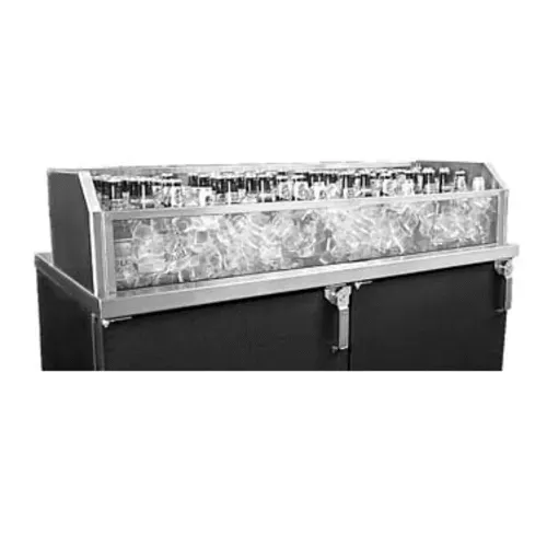 Glastender GDU-12X42 Ice Display Unit with Double-Pane Glass Panels - 42"W x 12"D