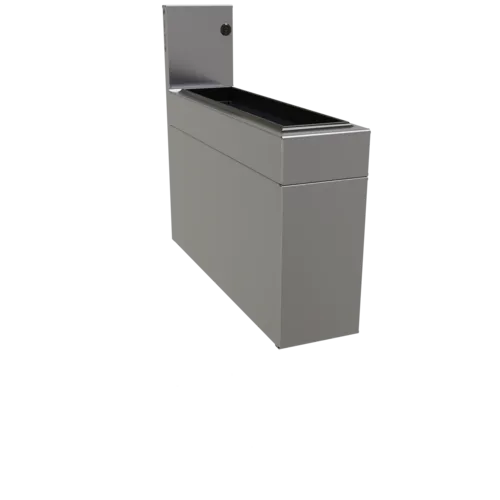 Glastender IBB-6 Underbar Ice Bin, Stainless Steel with 21 lbs. Ice Capacity - 6"W x 24"D