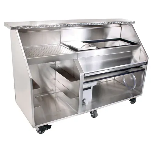 Glastender PBG72-12 Built-In Speed Rail Portable Bar