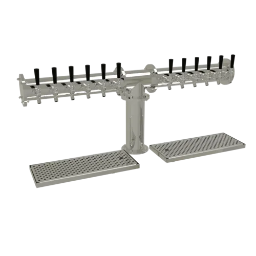 Glastender Glastender PT-12-MF Pipe Tee Draft Dispensing Tower