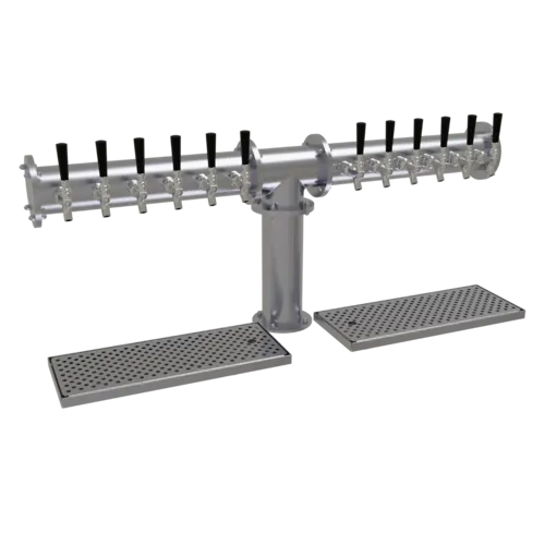 Glastender Glastender PT-12-SS Pipe Tee Draft Dispensing Tower