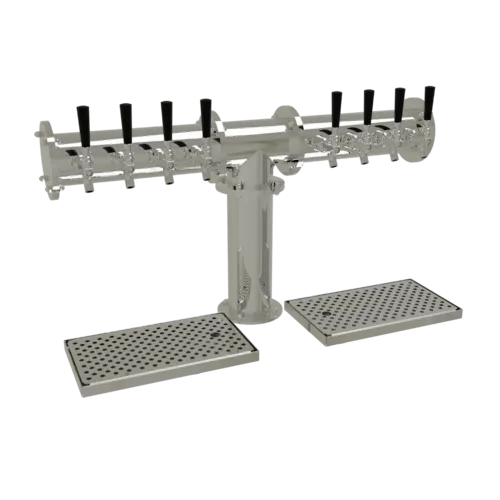 Glastender Glastender PT-8-MF Pipe Tee Draft Dispensing Tower