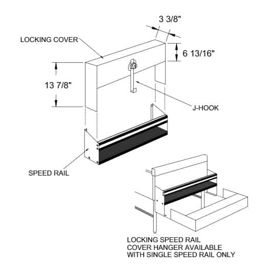 Glastender SSRC-16 Speed Rail Locking Cover Glastender SSRC-16 Speed Rail Locking Cover