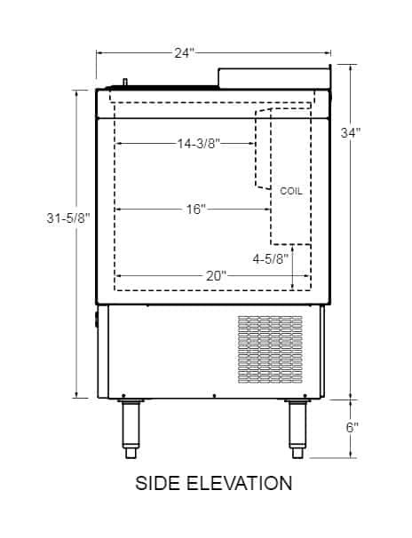 Glastender ST24-B Flat Top Bottle Cooler Glastender ST24-B Flat Top Bottle Cooler